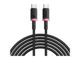 Cable USB - Baseus Dura, Tipo-C a Tipo-C, 100 cm, 240W, Carga rápida, Ultrarresitente, Negro y Rojo