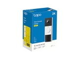 Videoportero - TP-Link TD21, 2K, 6 meses Autonomía, Ángulo 160°, Control por voz Google Assistant y Amazon Alexa, IP65, Negro/Blanco