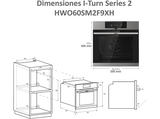 Horno - Haier Series 2 HWO60SM2F9XH, 70l, Multifunción, Pirolítico y Aquálisis, 60 cm, Wi-Fi, 13 funciones, Inox