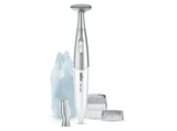 Rasuradora - Braun Silk-épil Rasuradora de bikini FG1100, 3 en 1: Rasura, recorta y perfila, 4 Accesorios, Blanco y plata