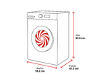 Lavadora carga frontal - KOENIC KWM 10163, 10 kg, 1400 rpm, 16 Programas, Blanco