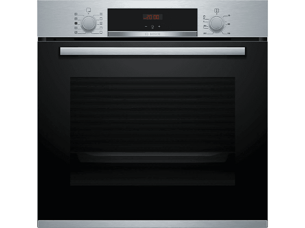 Horno a vapor - Bosch HRA512ES0, Multifunción, Hidrolítica, 71 l, 3D Hot air, Asistente de limpieza, 59.4 cm, Inox