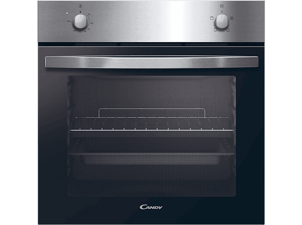 Horno - Candy Idea FIDC X100,  Estático, Esmalte fácil de limpiar,70 l, Mandos Mecánicos, 60 cm, Inox