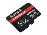 Tarjeta Micro SD - Sandisk Express Gameplay, 512GB, Hasta 880 MB/s lectura, U3, Para Nintendo Switch 2, Negro
