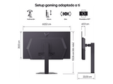 Monitor gaming - LG UltraGear™  27GX704A-B, 27 QHD, 240 Hz, 0.03 ms, OLED, IPS, HDR10, Altura Ajustable, Morado Grisáceo