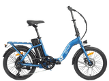 Bicicleta urbana - Youin Amsterdam, 250 W, 25 km/h, 45 km, Plegable, Azul y negro