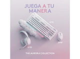 Teclado gaming - Logitech G G713 Tactile Aurora Collection, Táctil, Reposamanos, USB, Retroiluminación, Controles multimedia, RGB Lightsync, Blanco