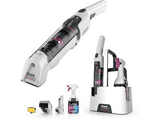 Aspirador de tapicerías - Shark StainForce HX100EUT, 100 W, 15 min Autonomía, Inalámbrico, Especial Mascotas, Blanco