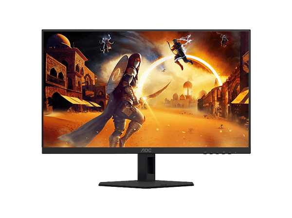 Monitor gaming - AOC Q24G4RE, 23.8" QHD, 180 Hz, 1 ms, IPS, Adaptive Sync, NVIDIA G-SYNC Compatible, HDR10, Negro/Rojo