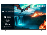 TV QD-Mini LED 75 - Philips 75MLED820/12, UHD 4K, P5 Perfect Picture Engine, Smart TV, Dolby Vision y Dolby Atmos Titan OS, DVB-T2, Negro