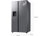 Frigorífico americano - Samsung Bespoke AI RS70F64KETEF, All Around Cooling, No Frost, 178.4 cm, 640 l, Dispensador agua y hielo, Inox