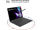 Convertible 2 en 1 - LG 16T90SP-K.AA75B, 16, WQXGA+, Intel® Evo™ Edition Core™ Ultra 7-155H, 16 GB RAM, 512 GB SSD, W11, Negro Obsidiana
