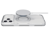 Funda móvil - CellularLine SPIN MAG, Para iPhone 17 Pro, Con soporte de anillo giratorio, Compatible con el ecosistema Magsafe, Transparente