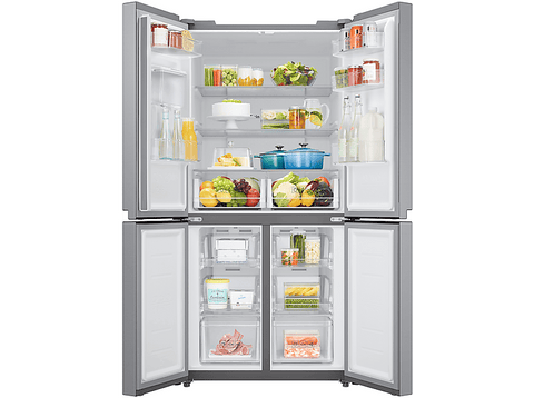 Frigorífico americano - Samsung RF48A401EM9/EF, Twin Cooling Plus, 179.3 cm, 488 l, Dispensador de agua, Twist Ice maker, Inox