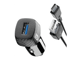 Cargador coche - CellularLine Car Charger Kt 18W, Carga rápida, Universal, Negro