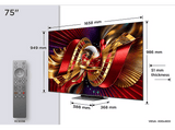 TV SQD-Mini LED 75 - TCL 75C8L, UHD 4K, MT9655, Smart TV, DVB-T2, Negro
