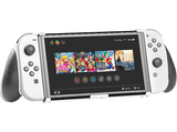 Accesorios Nintendo Switch - Ardistel GAME TRAVELER® GoPlay Gripstand NNS93: Soporte, Funda para tarjeta y Gamuza, Blanco