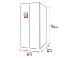 Frigorífico americano - Hisense RS3P538NEWE, No Frost, 178.6 cm, Kitchen Fit, Inverter, 527 l, Blanco