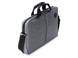 Maletín para portátil - Hama Genua, Para PC de 15.6, Poliéster, Bolsillo Frontal, Compartimento Principal Reforzado, Gris