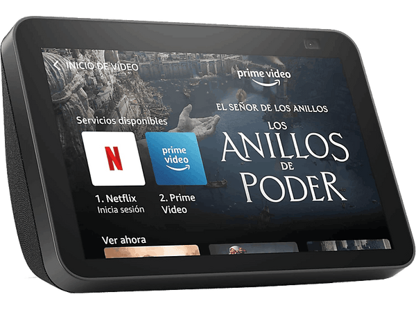 Pantalla inteligente con Alexa - Amazon Echo Show 8 (2ª gen, mod. 2021), HD 8”, 13 MP, Antracita