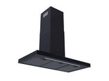 Campana decorativa - Haier HATS9BCS6BVOC, 4 velocidades, 733 m³/h, Modo silencioso, 90 cm, Negro