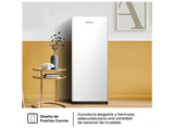 Frigorífico una puerta - Hisense RR220D4BWE, Cíclico, 126.5 cm, 165 L, Balconera XXL, Cajón frutas y verduras, Blanco