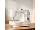 Máquina de coser - Singer M2505, 10 Puntadas, Portátil, Devanador automático, istema de bobina vertical, Blanco