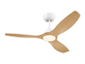 Ventilador de techo - Philips Olas, 59 W, 6 Velocidades, 132 cm, 2650 lúmenes regulables, Mando a distancia, Blanco/Madera