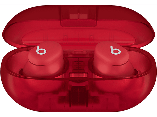 Beats Solo Buds, Auriculares inalámbricos, 18 horas de autonomía, Bluetooth Clase 1, Apple Android, Micrófono integrado, Rojo transparente