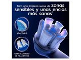Recambio para cepillo dental - Oral-B iO Gentle Care, Pack de 6 unidades, Para encías sensibles, Blanco
