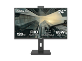 Monitor gaming - Nilox NXM24RWEB0265, 23.8 Full-HD, 120 Hz, 4 ms, IPS, Altura Ajustable, USB-C, Webcam Integrada, Negro