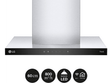 Campana decorativa - LG HCEZ2426S, 3 velocidades, 800 m³/h, 59.8 cm, ThinQ™, Acero inoxidable