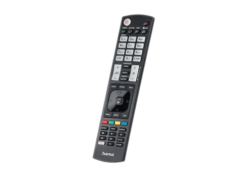 Mando a distancia - Hama 00221061, Compatible con LG, 52 botones, Funciona con pilas AAA, Negro