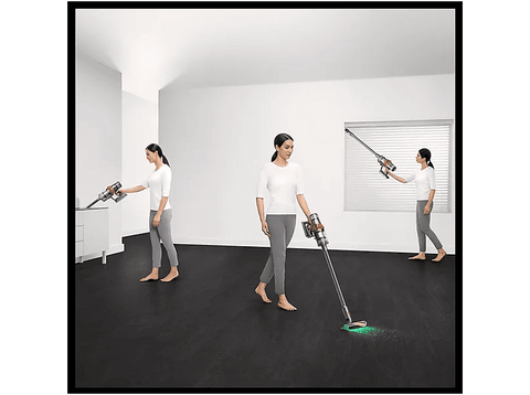 Aspirador escoba - Dyson V15 Detect™ Absolute, Potencia succión 240 AW, Autonomía 60 min, Minicepillo motorizado, 3 Modos, Láser, Sensor Suciedad