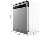 Lavavajillas - Cecotec Bolero Aguazero 6200 Inox D, 14 servicios, 6 programas, 60 cm, Electronic Aqua Stop, Turbo Dry+, Inox