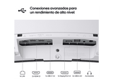Monitor gaming - LG 34GX90SA-W, 34 WQHD 4K, 240 Hz, 0.03 ms, OLED curvo 800R, AMD FreeSync™, USB-C, Altavoces integrados, Altura ajustable, Blanco