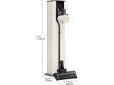 Aspirador escoba - LG A9T-PRIME1C, 260W de succión, sistema de autovaciado y sistema de compresión de polvo, 4 h, Beige