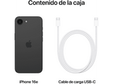 Apple iPhone 16e, Negro, 512 GB, 5G, 6.1  OLED Super Retina XDR, Chip A18, iOS