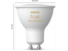 Bombilla Bluetooth - Philips Hue GU10, Luz blanca cálida a fría, 400 lm, Blanco