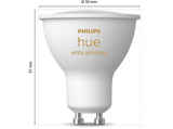 Bombilla Bluetooth - Philips Hue GU10, Luz blanca cálida a fría, 400 lm, Blanco