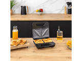 Sandwichera - Cecotec Sandwichera Rock’ntoast Combo, 800 W de potencia, 3 placas intercambiables, Revestimiento antiadherente, Silver