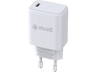 Cargador - Muvit MCACC0038, Tipo C PD, 25W, Universal, Blanco