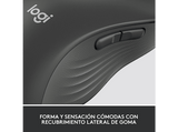 Ratón inalámbrico - Logitech Signature M650, Para manos grandes/zurdos, Bluetooth, Accesos directos, Personalizable, Bluetooth, USB, Negro