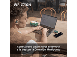 Auriculares True Wireless - Sony WFC710NW, Cancelación de ruido (Noise cancelling), Estuche carga rápida (40h), Inalámbricos, ANC, Bluetooth, Blanco