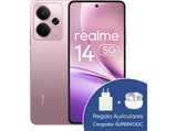 Móvil - realme 14, Warrior Pink, 256 GB, 12 GB RAM, 6.67 AMOLED, Snapdragon 6 Gen 4 5G Chipset, 6000 mAh, Incluye Cargador y Buds