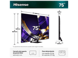 TV Mini LED 75 - Hisense 75U7S PRO, HDR 4K, Quad Core/MT9655, 165 Hz Nativos, Hi-View AI Engine Pro, Tuned By Devialet, Negro