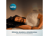 Ventilador de techo - Cecotec EnergySilence 5400 Classic, Motor DC 40 W, Mando, 6 velocidades, Temporizador 8h, 3 aspas, Blanco y madera clara