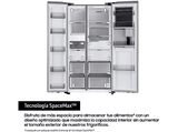 Frigorífico americano - Samsung Bespoke AI RS70F65KDTEF, All Around Cooling, No Frost, 178.4 cm, 640 l, Dispensador agua y hielo, Inox