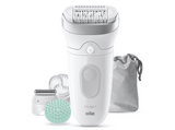 Depiladora - Braun Silk·épil 7 7-081 SkinSpa, Tecnología MicroGrip, Luz SmartLight, Wet&Dry, Piel suave duradera, Todo en uno, Plata