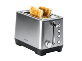Tostadora - Cecotec BigToast Double, 1000 W, Temporizador, 6 Niveles, Función descongelación, Inox